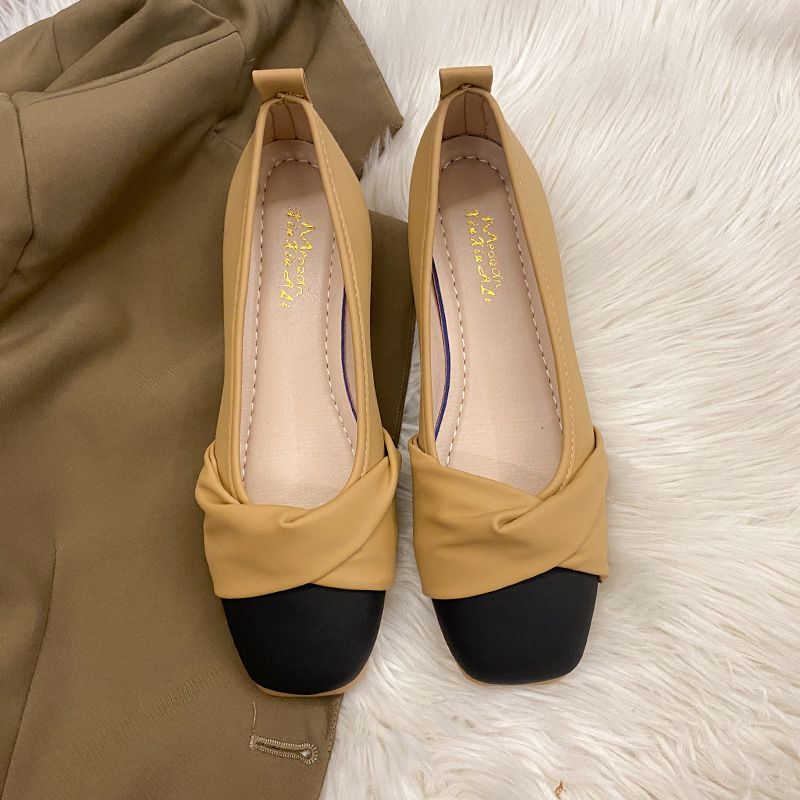 Gentle Shoes French Single Shoes Women's Autumn Flat-soled Soft-soled Pregnant Women's Casual One-pedal Women's Shoes_voghion.com