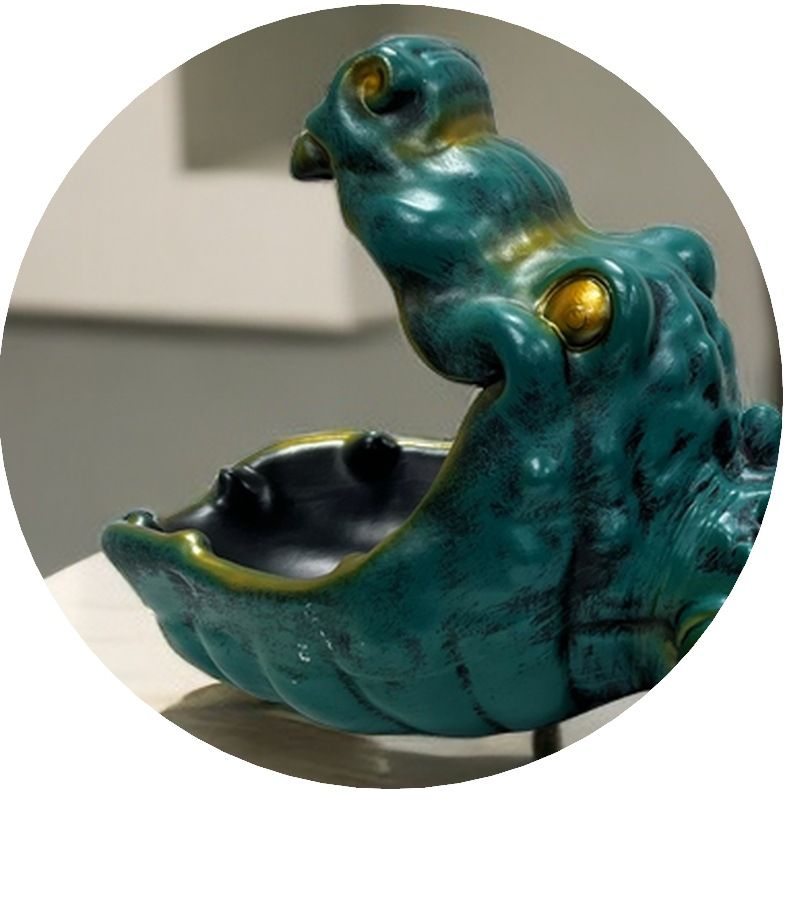 Nordic Entryway Cabinet Ornament Crocodile Animal Craft Personalized Key Candy Storage Living Room Decoration_voghion.com