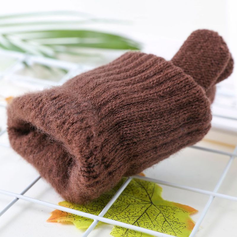 Zhuoxinder 1 Pair Wanter Männer Fraen Stricken Touch-Écran Rutsch Handschuesch Warmer Wanter-Schwaarz_voghion.com