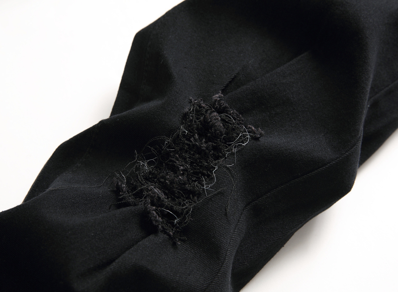 Jeans elasticizzati slim fit da uomo con strappi alle ginocchia - Pantaloni in denim lavato vintage per abbigliamento casual e streetwear_voghion.com