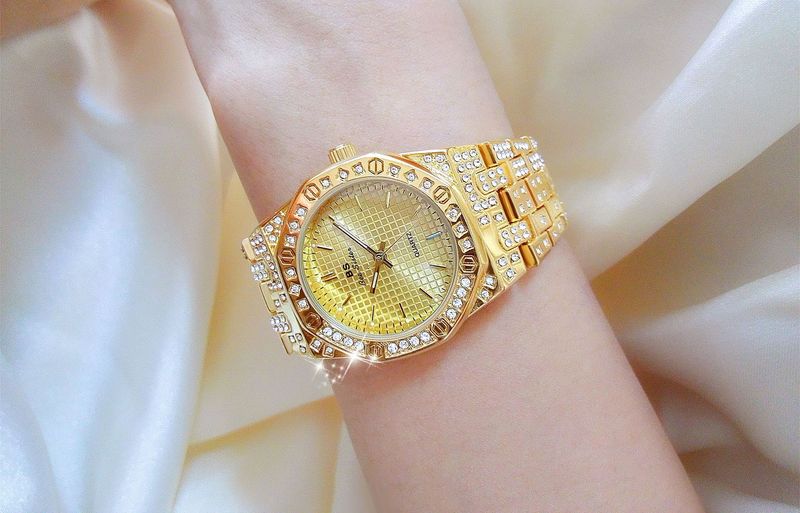 New light luxury ladies full diamond unisex style full diamond watch_voghion.com