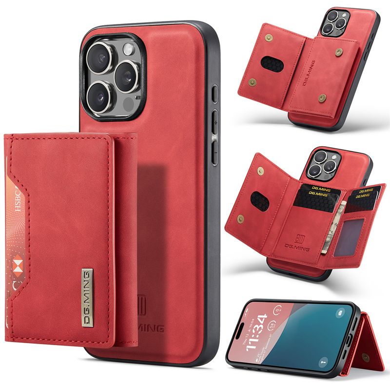 Funda 2 en 1 para iPhone 16, 15, 14, 13, 12, 11 Pro Max Plus, XS Max, XR, 8 Plus, SE 2022, funda de cuero magnética con tarjetero y bolsillo_voghion.com