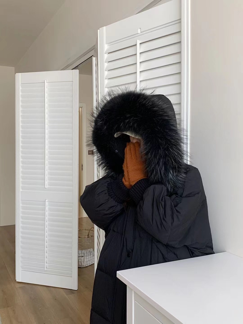 Damenmode lange Kapuzenjacke Warme Jacke_voghion.com