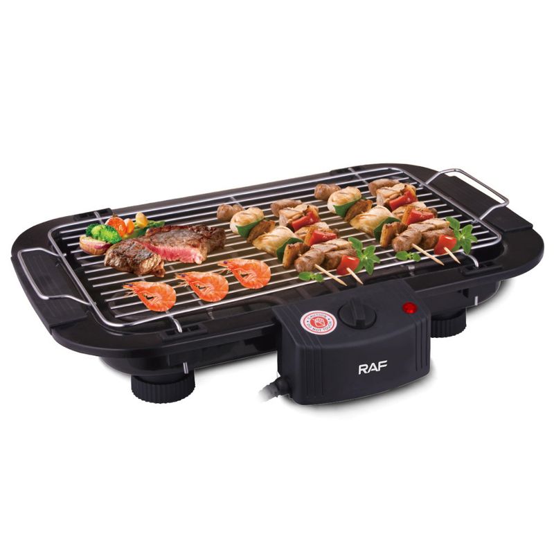 RAF Electric Tabletop Grill, Household Barbecue Oven For Indoor Grilling And Parties, Compact Appliance With Non-Stick Surface, Easy To Clean, EU Standard_voghion.com