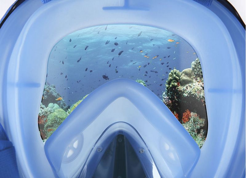 Kit de mergulho com snorkel para crianças Máscara de mergulho à prova d'água e de neblina Óculos de mergulho totalmente secos_voghion.com