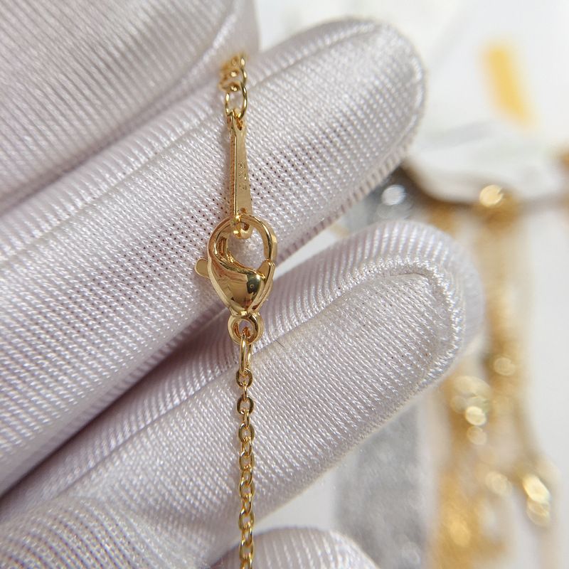 Catena piatta in oro diretta dalla fabbrica, catena clavicola, catena piatta galvanica, catena pendente, vendita all'ingrosso transfrontaliera dal vivo_voghion.com