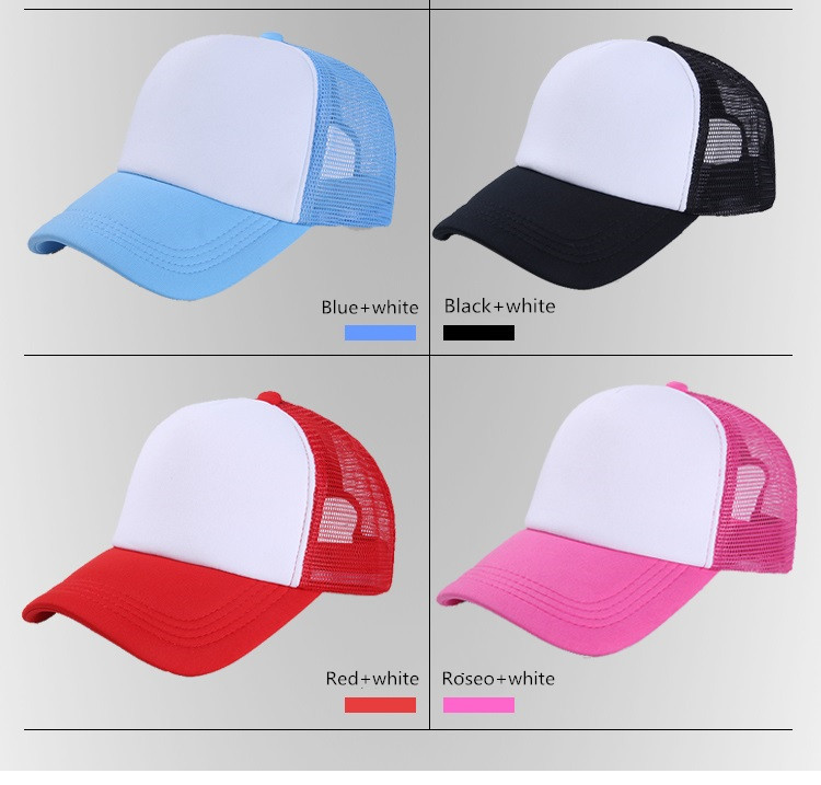 Unisex Billiger 5 Panel Trucker Für Erwachsene Sommer Net Baseball Cap Männer Frauen Blank Mesh Einstellbare Sonnenhut Visier_voghion.com