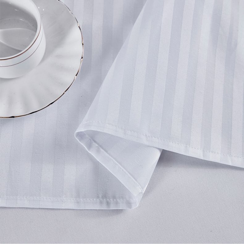 Parure de lit jacquard à rayures de 1 cm, 4 pièces, 3 pièces, pour hôtel, maison d'hôtes, drap-housse, taies d'oreiller, drap plat_voghion.com