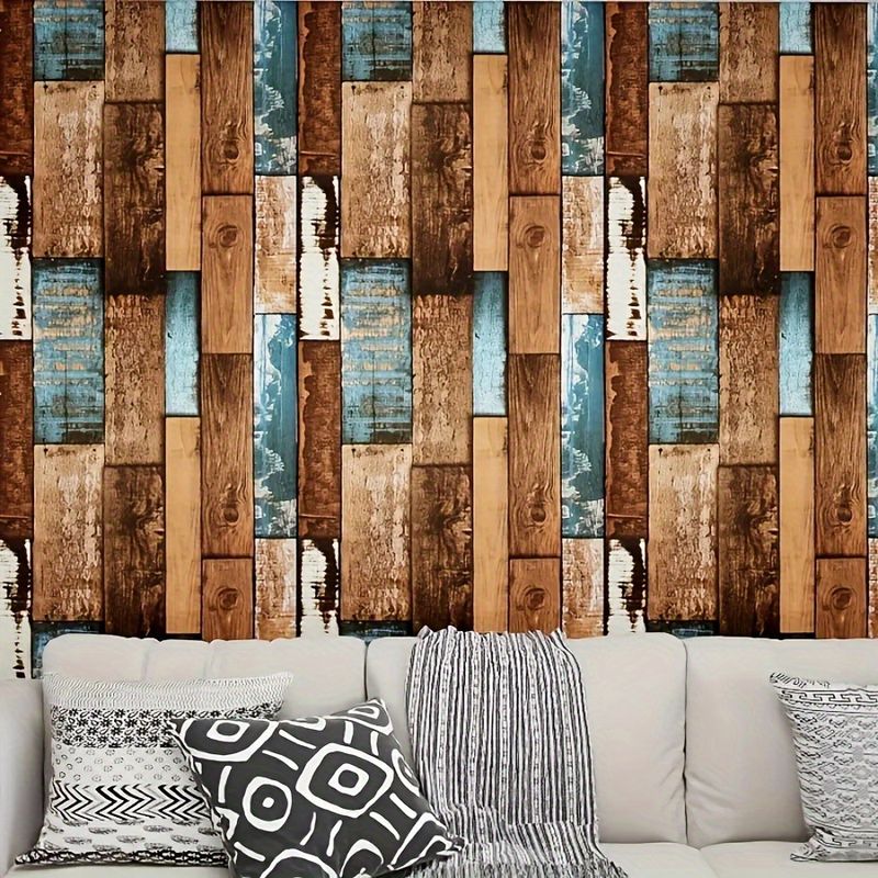 Wood Grain Industrial Style Self-Adhesive Stickers For Old Renovation, Concealing Ugly Parts, Transforming_voghion.com
