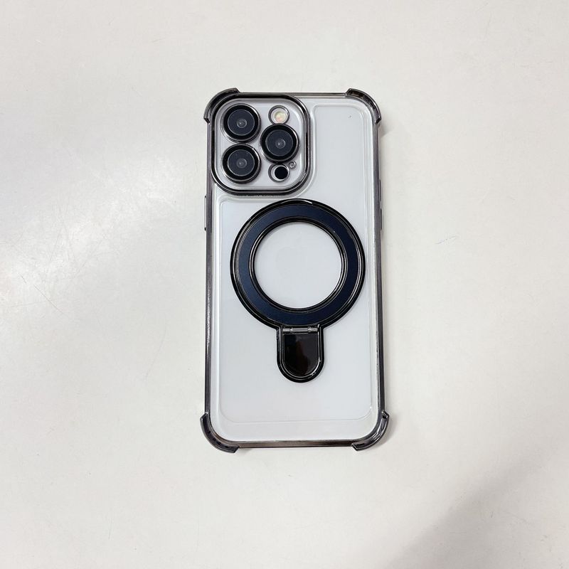 Telefoonhoesje & hoesjes Galvaniseren Vierhoeken Metalen Magnetische Beugel Geschikt voor iPhone 16 Mobiele Telefoonhoesje Airbag Anti-Val Beschermhoes 11_voghion.com
