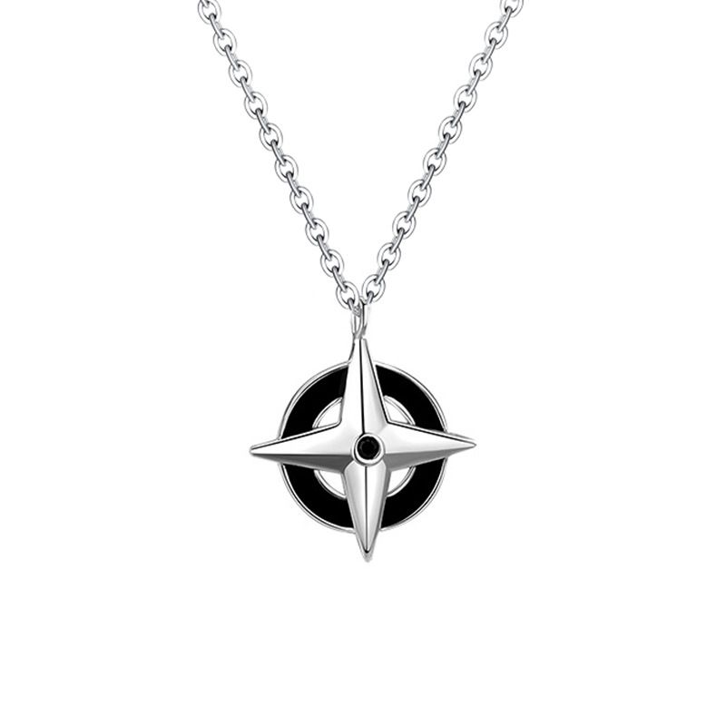 Cross Sterling Silver 925 Necklace For Men, Niche Design, Light Luxury Hip-Hop Collarbone Chain, Ins Style, High-End_voghion.com