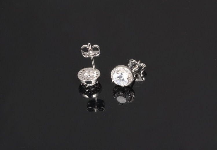 Joias unissex Moda brincos de cobre moda nicho design temperamento simples brincos cravejados de diamantes cheios de diamantes_voghion.com