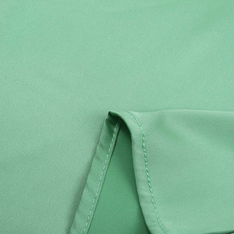 Camicie da donna eleganti top da donna in raso dritto con lacci tinta unita girocollo a maniche lunghe_voghion.com