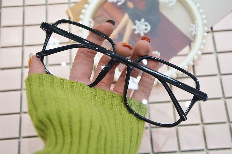 New Large Box Minimalist Flat Lens Ins Internet Famous Glasses_voghion.com