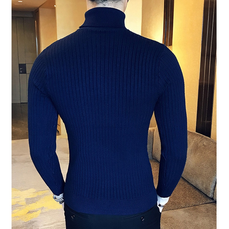 Neue Rollkragenpullover Casual Männer Rollkragen Gestrickte Kazak Sıcak Halten Männer Jumper Yün Kazak_voghion.com
