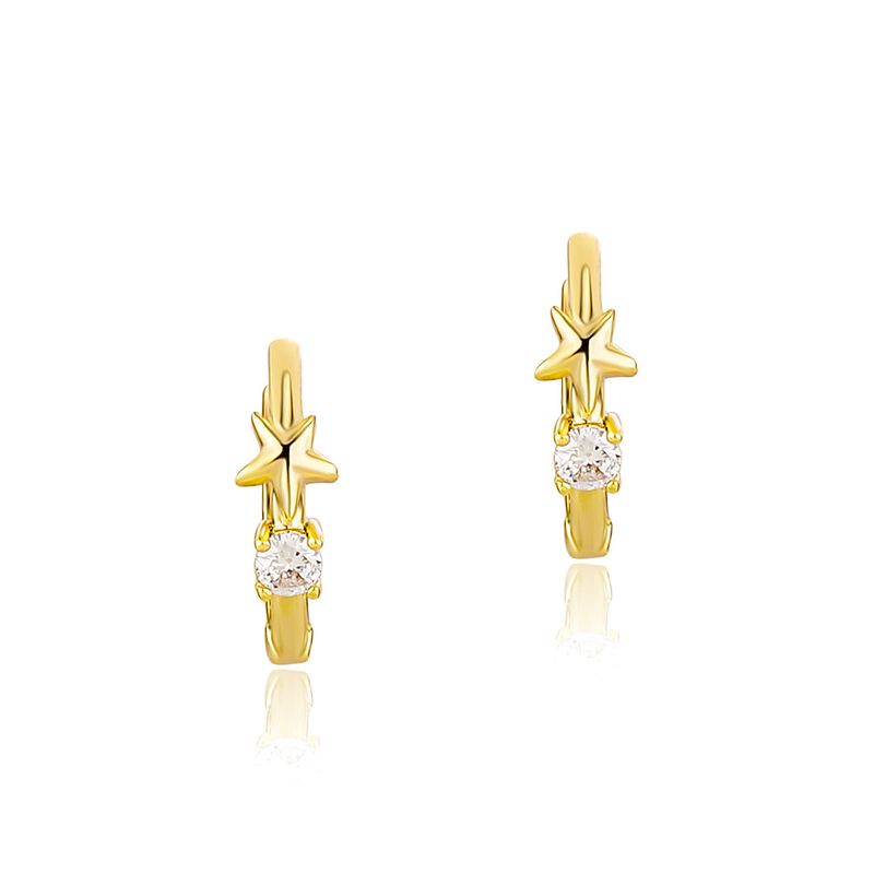 Orecchini a stella con zircone singolo in stile INS per uomo e donna, orecchini a stella a cinque punte con temperamento semplice, orecchini con zircone intarsiato di nicchia_voghion.com