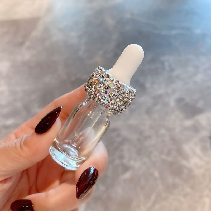Premium Glass Dropper Bottle For Serums & Essential Oils – Elegant Diamond-Cut Design (5ml/10ml, Leakproof, Refillable, Silver & Crystal Options)_voghion.com