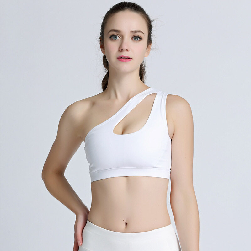SUPERFLOWER Reggiseni yoga monospalla da donna Push Up Sport Top Crop Gilet atletico_voghion.com
