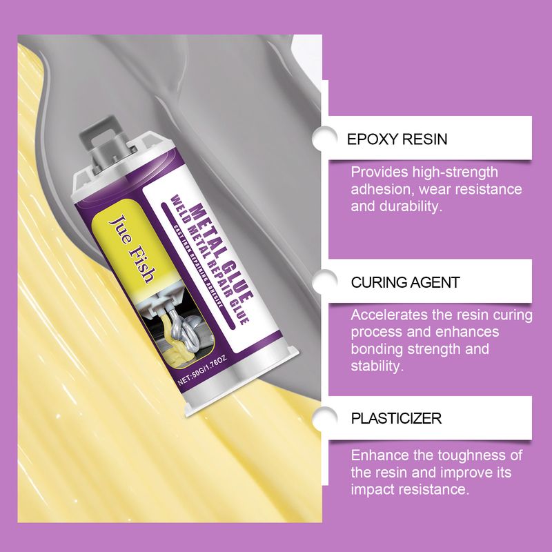 Jue-Fish Metal Repair Adhesive, Waterproof Leak-Plugging Crack Metal Adhesive Ab Repair Agent Metal Repair Adhesive_voghion.com