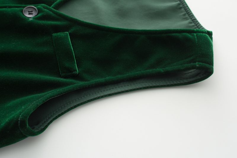 Roupa infantil meninos cavalheiro terno crianças cor sólida colete de três peças terno de bebê vestido de banquete_voghion.com
