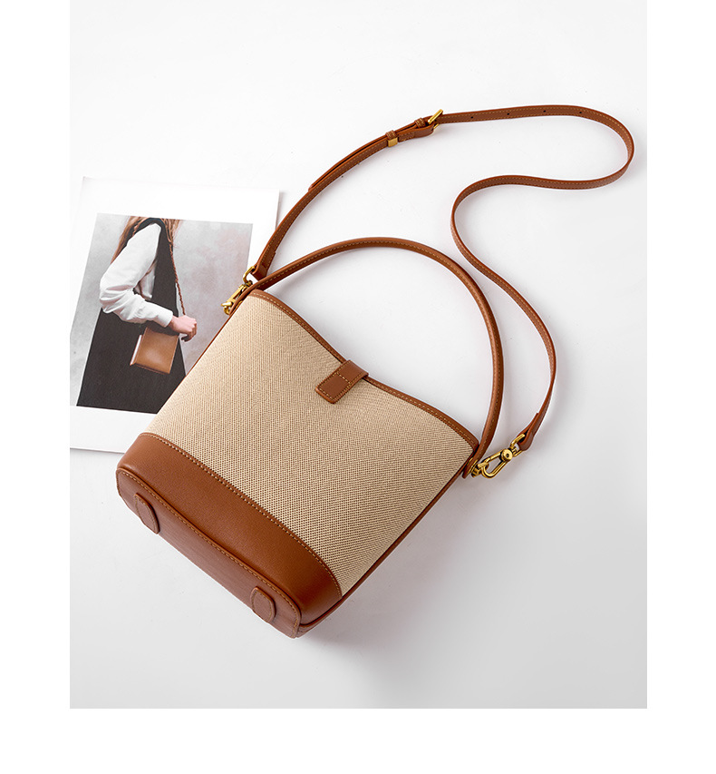 Borsa a tracolla singola in tessuto da pendolarismo con secchiello di nicchia, nuova borsa da donna a tracolla versatile e di fascia alta del 2024_voghion.com