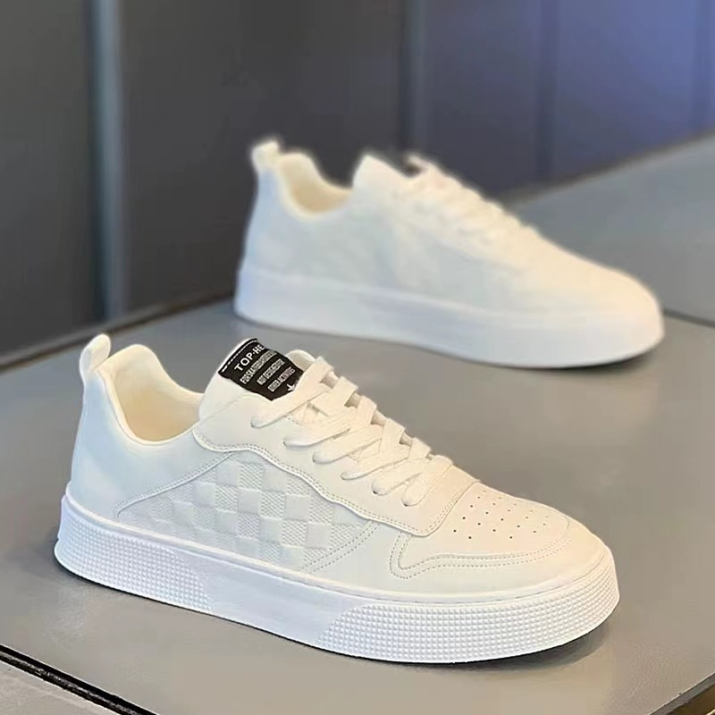 Panda Colored Spring Breathable Live Broadcast, Board Casual Leather Small White Trendy Shoes, Men's Shoes_voghion.com