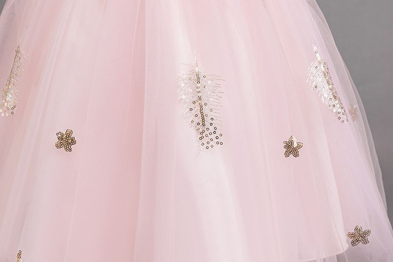 Kinderkleding Meisjes Strapless Trouwjurk Verjaardag Feest Prestaties Sleepjurk Kinderjurk_voghion.com