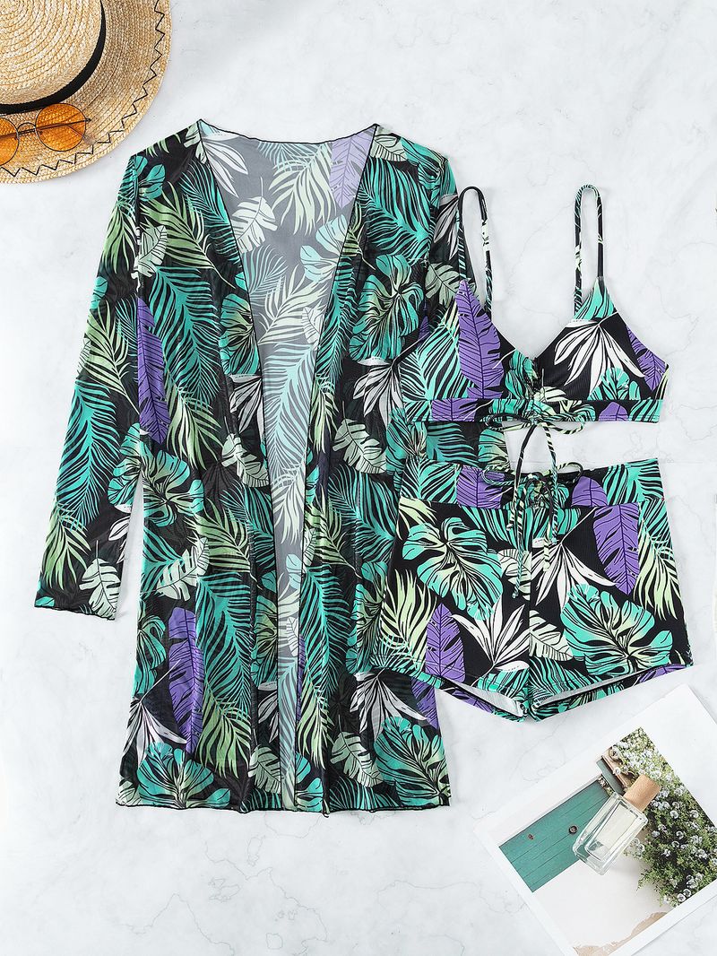 Women's Clothing Multi-color fashion bikini three-piece swimsuit for women_voghion.com