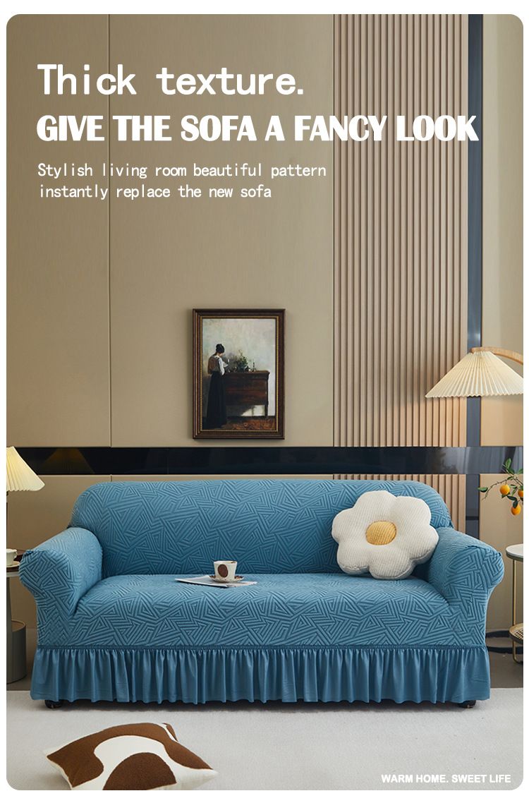 Jacquard Elastic Sofa Covers With Full Coverage & Skirt Hem – Universal Stretch Slipcovers For 1/2/3/4-Seater Couches_voghion.com