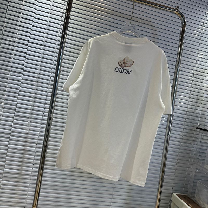 Lustiges T-Shirt mit Biskuit-Aufdruck für Herren, kurzärmelig, amerikanisches, lässiges, lockeres Trendy-Line-T-Shirt_voghion.com