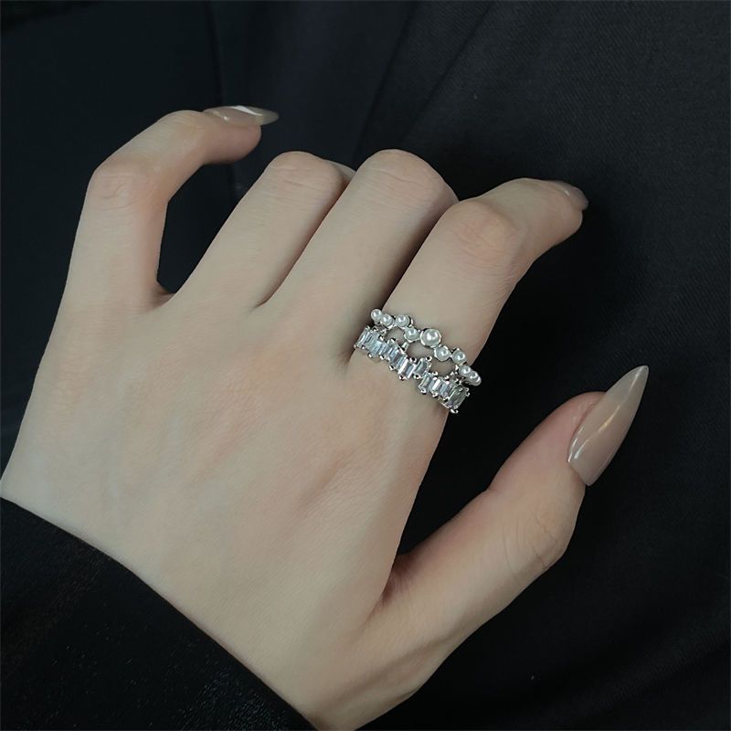 Luxe Sky Zircon Lichtspiegel Premium Nisontwerp Modieuze Ins Open Parel Gestapelde Ring Vrouwelijk_voghion.com
