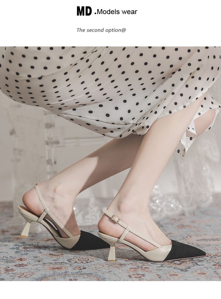 Scarpe singole classiche piccole e profumate, nuovi sandali estivi con tacco alto Baotou Back Air_voghion.com