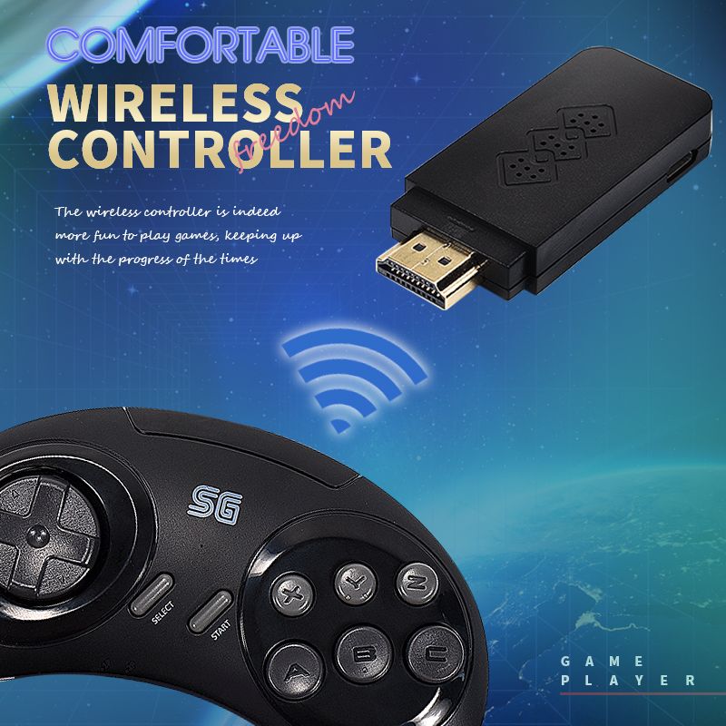 16-bit MD Drahtlose Konsole Für Sega Genesis Spiel Stick HDMI-kompatibel 900 + Spiel Für Sega Genesis Mini/Mega Drive_voghion.com