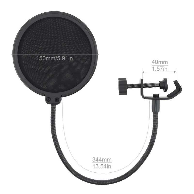 BM 800 Karaoke-mikrofoner Profesjonell kondensatormikrofon med stativarm og popfilter for datakablet studio /_voghion.com