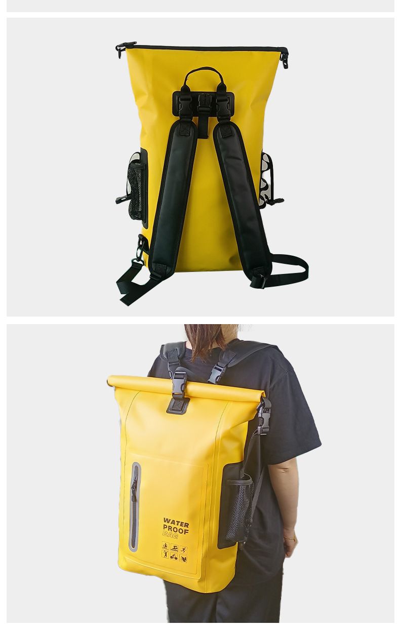 Zaino in PVC con strisce riflettenti, borsa a secchiello impermeabile per forniture per esterni_voghion.com