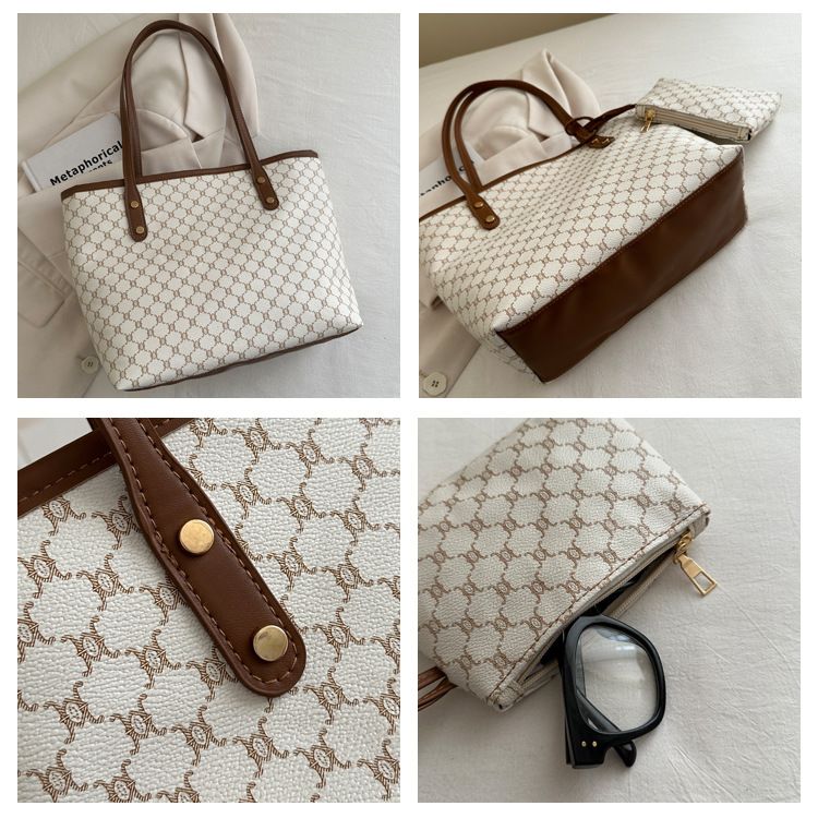 Simple and stylish handbag women in spring 2024, trendy tote for commuting, large capacity hand-held shoulder bag_voghion.com