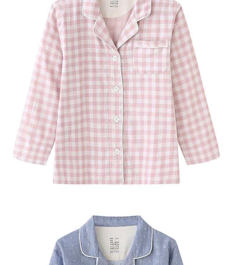 Pijamas para niños Ropa para el hogar Conjunto de pijamas familiares de algodón con doble hilo para niños_voghion.com