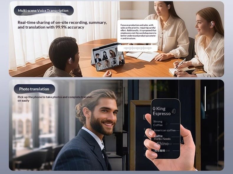 NeoGear New S06 Auricolari Bluetooth con gancio auricolare wireless AI Smart Translation Auricolari a conduzione ossea semi-in-ear aperti_voghion.com