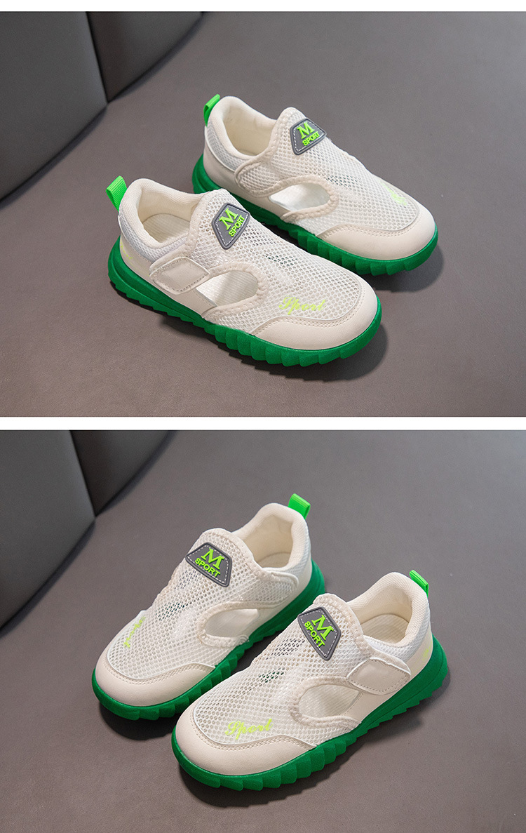 Sandali per bambini Nuova mesh traspirante Suola morbida Scarpe da basket per studenti da ragazzo da spiaggia Edizione coreana per il tempo libero_voghion.com