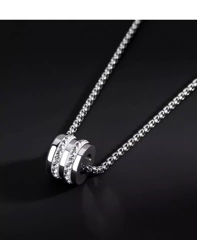 Collane da uomo in acciaio al titanio con perline portafortuna, collana di nicchia di fascia alta, semplice, leggera, di lusso, marchio alla moda, versatile, clavicola, personalità_voghion.com
