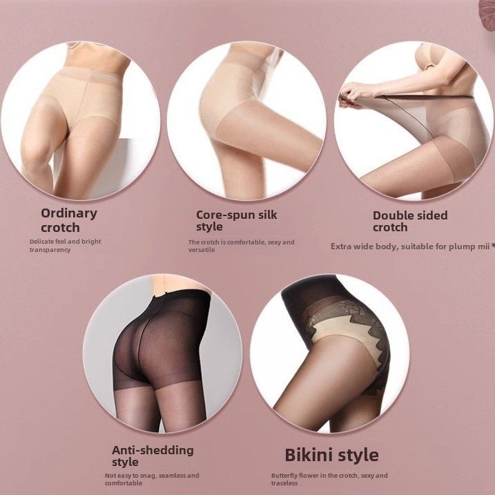 Longsha stockings pantyhose wholesale supermarket thin black silk 0D high elastic plus fat plus size stewardess tights summer_voghion.com