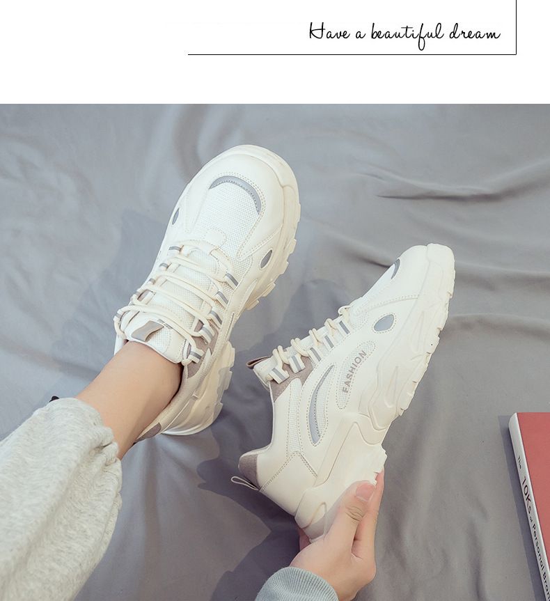 Men's Shoes Breathable Mesh Running Shoes With Thick Sole, Lightweight Comfortable Sneakers For Jogging, Walking, Gym Workouts_voghion.com