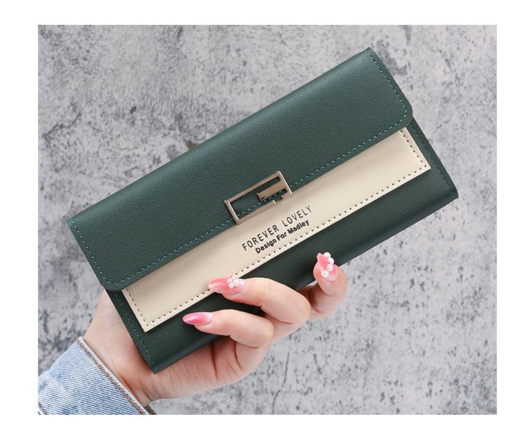Long Wallet Ladies New Tri-Fold Clutch Multi-Functional Pu Bag Wallet_voghion.com