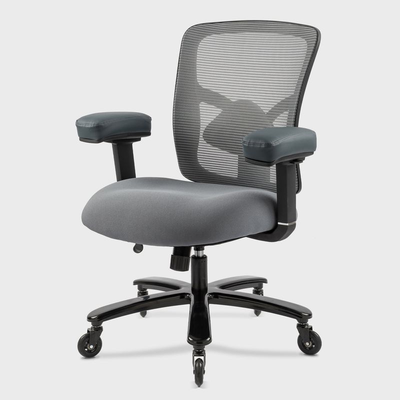 Big And Tall Office Chair 400lbs, Ergonomic Mesh Desk Computer Chair With Adjustable Lumbar Support Arms High Back Wide Seat Task Executive Rolling Swivel Chair For Women Men, Heavy People_voghion.com