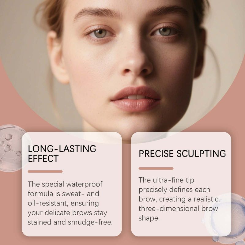 Zephoco Light Brown Four-Prong Eyebrow Pencil Natural Makeup Brow Shaping Distinct Filling Smudge-Resistant_voghion.com