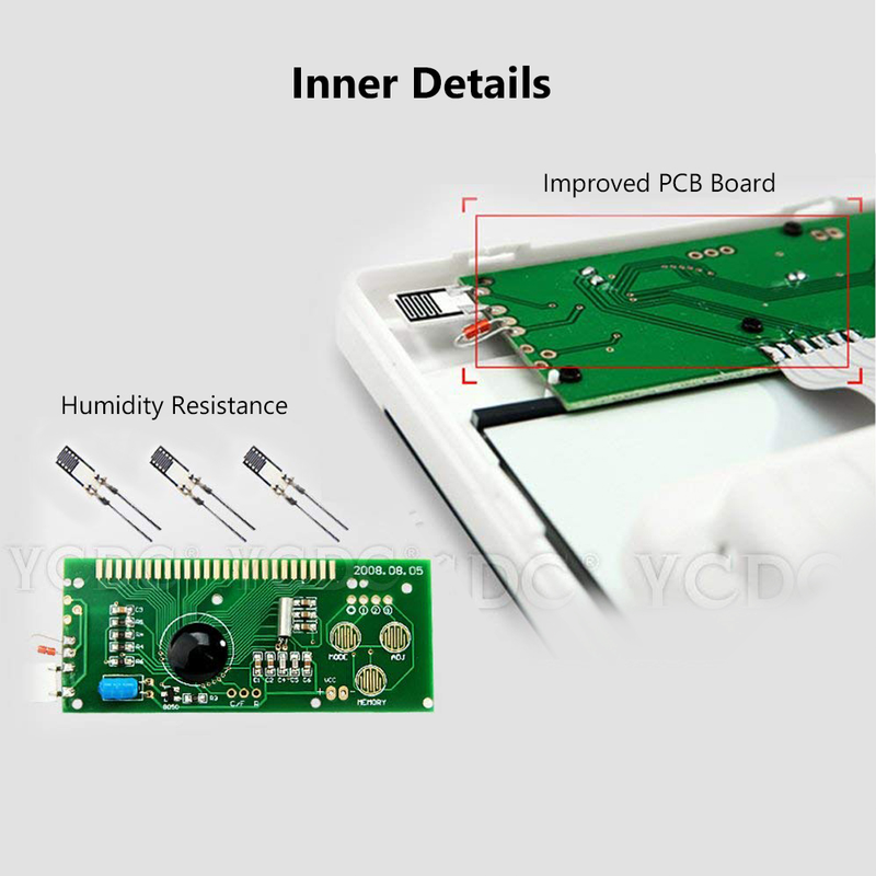Thermomètre et hygromètre numérique LCD HTC-1 HTC-2 pour intérieur et extérieur, station météo avec horloge_voghion.com