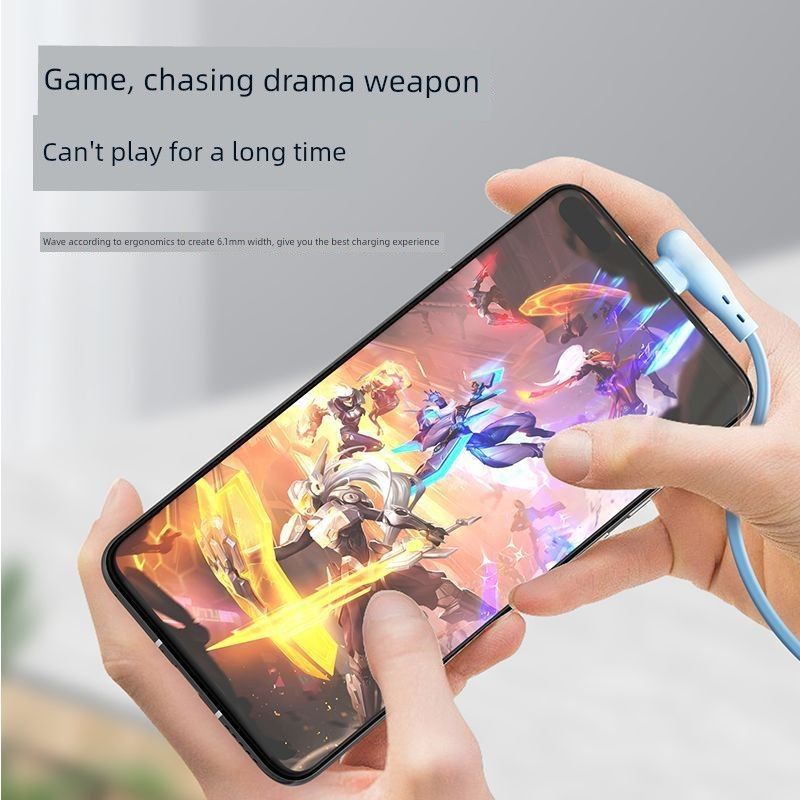 Verhetetlen minőségű 120 W-os szupergyors töltés, adattípus c, Huawei Honor Xiaomi Vivop mobiljátékhoz, könyökflash töltőkábel_voghion.com