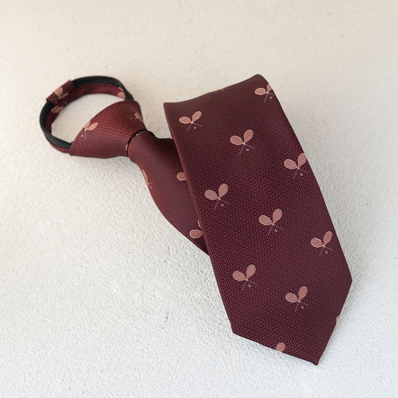 8CM Floral Pattern Strap Men's Niche High-end Suit Shirt Accessory Easy Pull Lazy Tie Trend_voghion.com