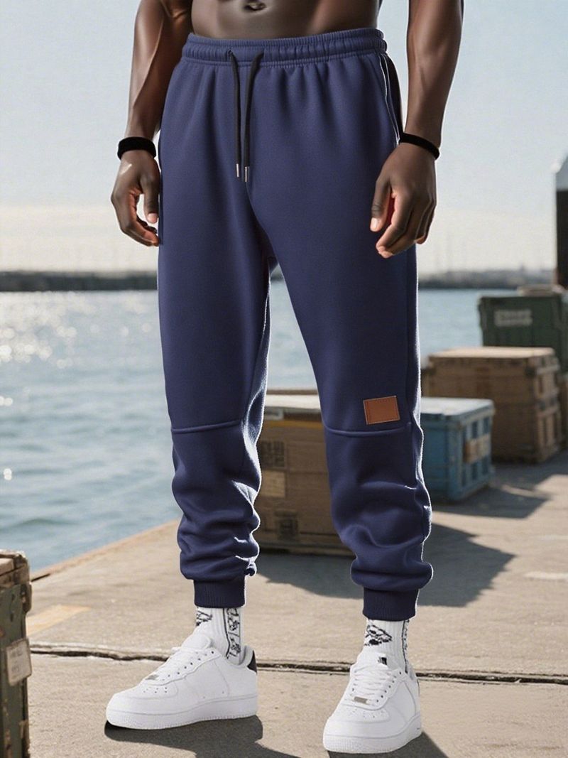Slim-Fit Fleece-Jogginghose für Herren – Thermo-Jogginghose im Winter mit schmaler Passform und Kordelzug für Fitnessstudio und Freizeit (4 Farben, XS-XXL)_voghion.com