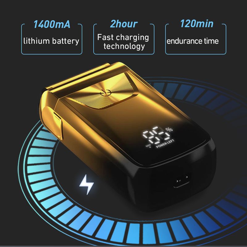 Gradient Electric miehille Kaksiteräinen parranajokone Ladattava partatrimmeri USB-lataus Parranajohine_voghion.com